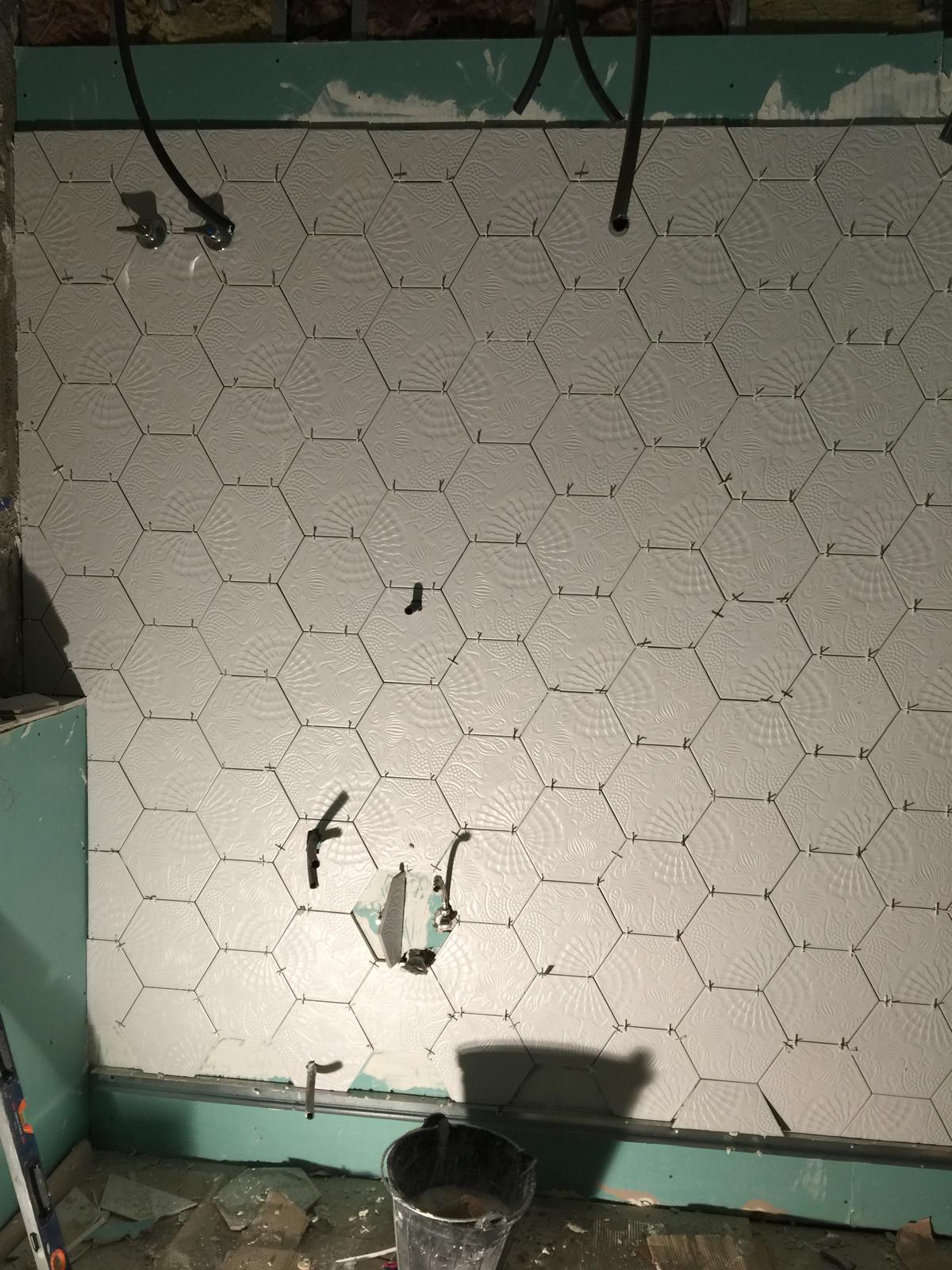 Colocación de azulejos con cuñas - 3